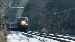 Amtrak Trains in the Snow in Chester, VA (1/28/2026)