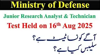 MOD Junior Research Analyst and Technician Psychometric Test Syllabus | MOD Jobs Updates |