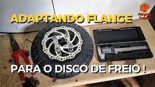 MiniMoto: Fiz do ZERO a flange para fixar o disco de freio! #disco #minimoto #customização #freio  