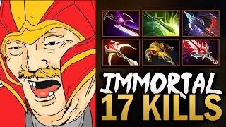 Dragon Knight Gameplay with 17 Kills and Butterfly - Road to Dota 2 7.40