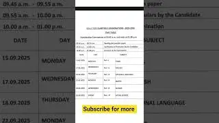 TN 10th Quarterly Exam Timetable 2025  | sslc quarterly Exam Timetable released #quarterlyexam2025