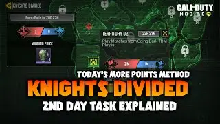 COD MOBILE KNIGHT DIVIDED EVENT 2ND DAY TASK GET MORE POINTS | CALL OF DUTY MOBILE KNIGHTS DIVIDED