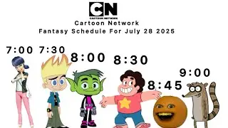 My Cartoon Network Fantasy Schedule For July 28 2025