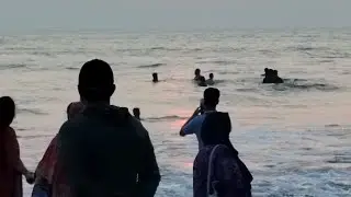 রাতে Cox's Bazar sea beach এর অবস্থা