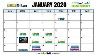 IRS Wheres my Refund? January 2020 Update Schedule