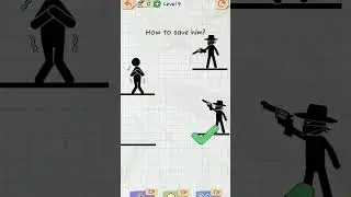 Draw 2 save stickman puzzle level 9 Gameplay Android IOS