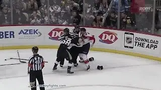Willie Mitchell vs Kris Letang Dec 20, 2014