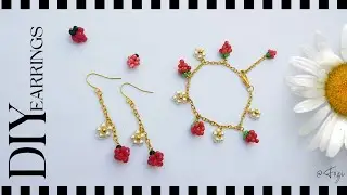 🔥 Strawberry Chic! Craft Etsy-Ready Beaded Earrings: Your Step-by-Step DIY! 🍓✨