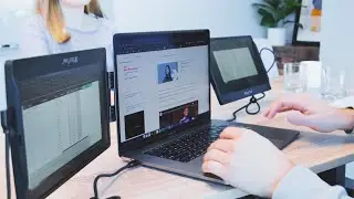 SideTrak&reg; Swivel Triple Portable Monitor for Laptop