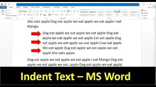 How to create a hanging indent in word