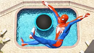 SPIDERMAN CRAZY JUMPS/FALLS #15 (GTA 5 Spider-Man Fails)