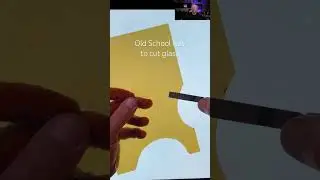Old School way to cut glass #glasscutting #stainedglass