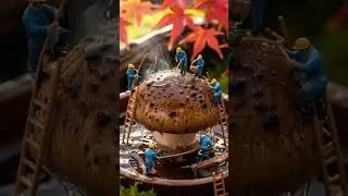 Miniature Chef Makes Magical Mushroom Soup 🍄
