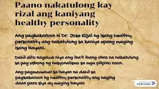 Rizal a fully functioning person?