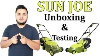 Sun Joe 14-Inch 12 Amp Electric Lawn Mower MJ401E | Unboxing and testing | Best B