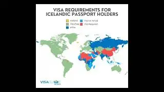 Visa requirements for Icelandic Passport holders! #map #iceland #visa #requirements #youtubeshorts