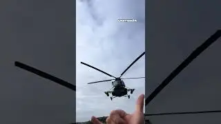 Incredibly Low Flyover of Ukrainian Mi-8 Helicopter #warinukraine #aviation