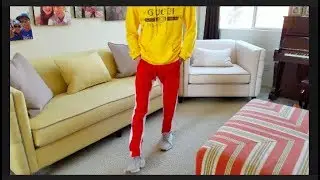 Uncle Ralph Track Pants On Body + Yeezy Sesame Boost 350 V2 On Feet! 9 26 18