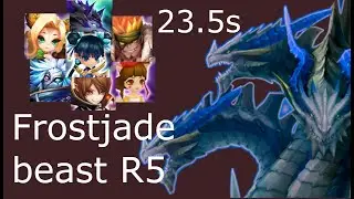 Summoners war water R5 - Frostjade beast water R5 speed team. 23.5s average 99+% safe.