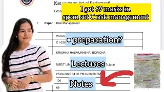 I got 69 marks in spom set C risk management ll lectures ll notes #icai #castudents #exam #examprep