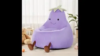 DUMOS Kids Bean Bag Chair, Stuffed Toddler Couch with Faux Rabbit Fur Cover for Teens