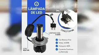 Review: Lampada Farol Led 3d Titan Fan 125 150 Moto Bi-xenon 8000k H4, Hb26 E M5 Branco-frio