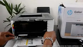Замена тонер-картриджа в принтере HP COLOR LASER 150NW КАРТРИДЖИ С ТОНЕРОМ 117A