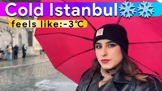 Turkiye🇹🇷Cold Istanbul❄️-3°C|SultanAhmet,Hagia Sophia,Eminonu,Sirkeci,Spice Bazaar |Old City Tour|4K
