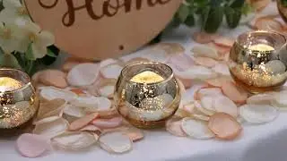 Exquisite Votive Candle Holders: A Shimmering Gold and Glass Collection in Bulk