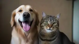 Firefly a laughing dog and cat