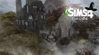 Haunted witch castle || The Sims 4 Speed build || #CovenCollab