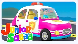 Roues de voiture de police, vid&eacute;os de dessins anim&eacute;s pour enfants