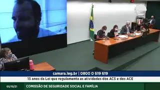 Audiência Pública hoje(05/10/21) em Brasília Tema: 15 anos Lei  regulamentou atividades dos ACS/ACE