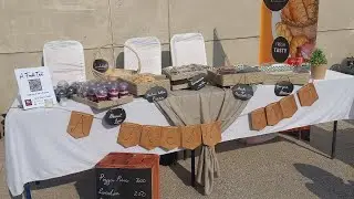 how to set a baking stall | bake sale | easy recipes | vintage wood theme