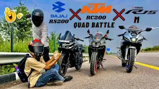 Yamaha R15M vs KTM RC200 vs Bajaj RS200 | Drag Race Battle🔥