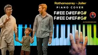 Rathamaarey - Jailer Song Piano Cover with NOTES | AJ Shangarjan | AJS