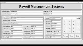 How to Create Advanced Payroll Management System With Calculator in Python - Part 1 of 2