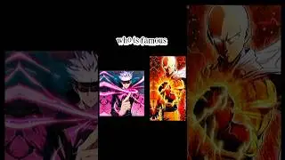 Gojo vs Saitama 🔥 Who Is More Famous? | Anime Legends Clash 💥 #Shorts #anime #gojo #saitama