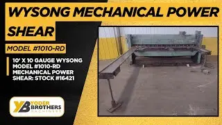 10' X 10 GAUGE WYSONG MODEL #1010-RD MECHANICAL POWER SHEAR: STOCK #16421