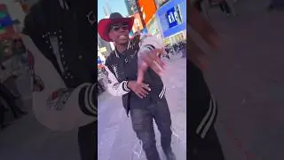 Mike Clark Jr doing the &ldquo;Keep On Steppin&rdquo; dance at Times Square! #keeponsteppin #NYC