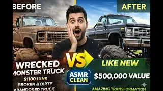 Transforming a $500 Wrecked Monster Truck | Satisfying ASMR Deep Clean & Repair