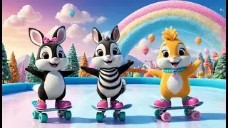 Zoomie Zebra&rsquo;s Roller Skate Party | Fun Zebra Song for Kids | Roller Skating Adventure Rhyme
