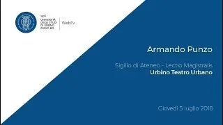 Conferimento del Sigillo d'Ateneo ad Armando Punzo