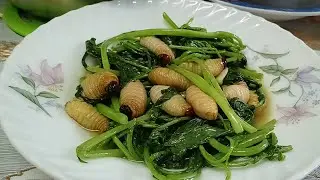 Masak Ulat Sagu@Matar Campur Sayur Ensabi/Ketam Masam Telur/Menu Simple Tapi Menyelerakan👍.