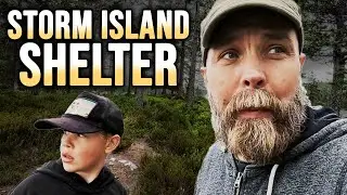 Storm Island in Sweden: Tarp Shelter & Flatbread Over Fire