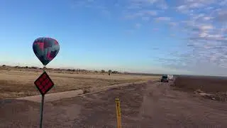 Hot air balloon landing 4K Marana Arizona