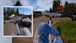 Swerving Cars And Practicing Legover Wheelies! Throne Goon 29&rdquo; Progress!