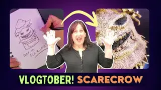31 монстр за 31 день. Как сделать пугало из папье-маше. Vlogtober, день 18.