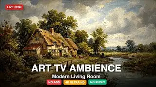 4K ART TV Screensaver | HDR Thatched Roof Cottage | Ambient Background Loop