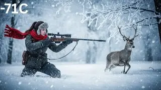 Young Woman Surviving Alone in the Taiga | Life and Cooking at &ndash;71&deg;C